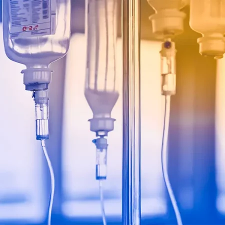 IV bags on a stand