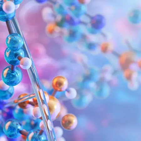 Colorful molecular structures with spheres and rods