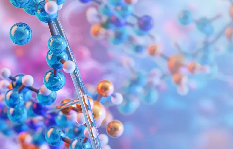 Colorful molecular structures with spheres and rods
