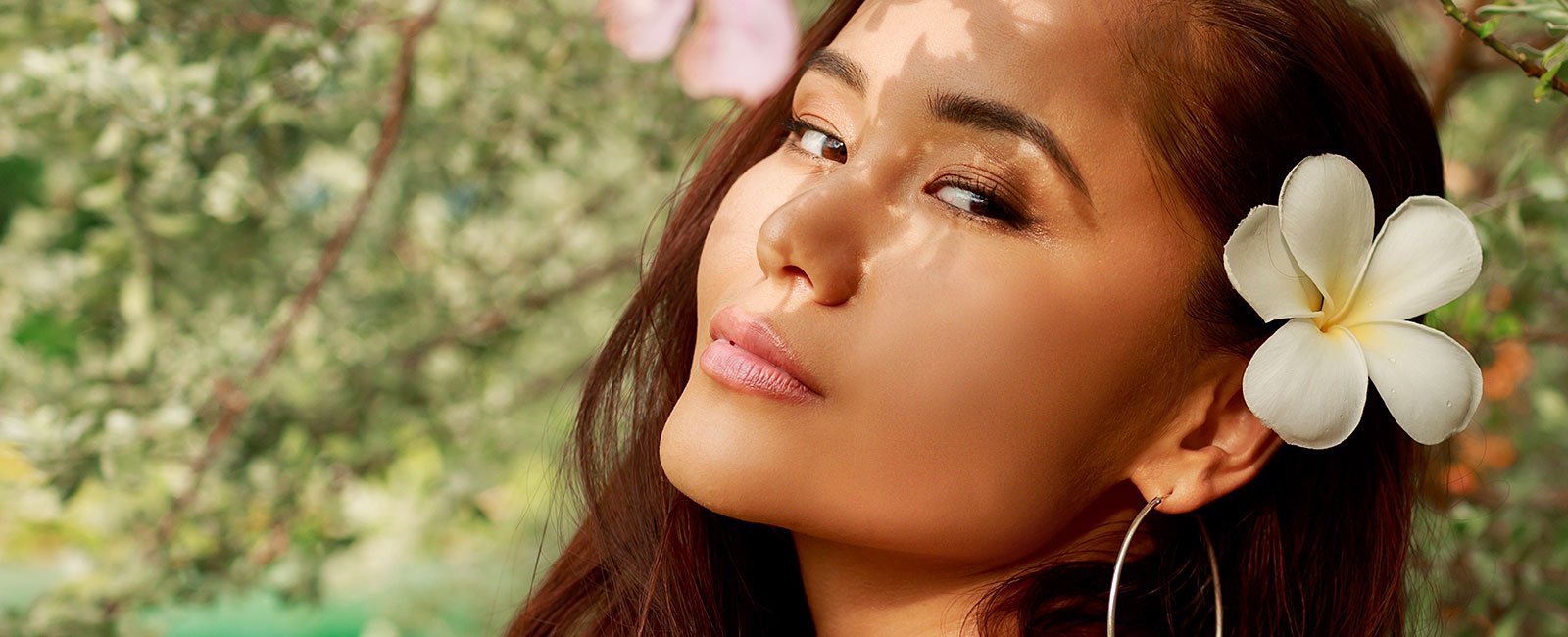 Woman with long brown hair